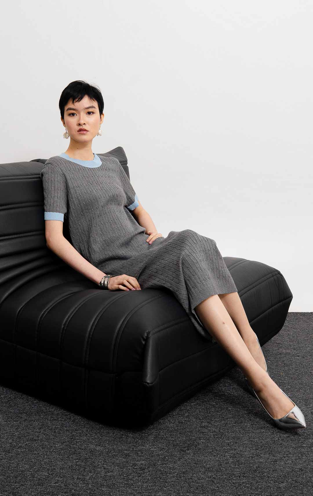 Yejin Knit Dress Grey