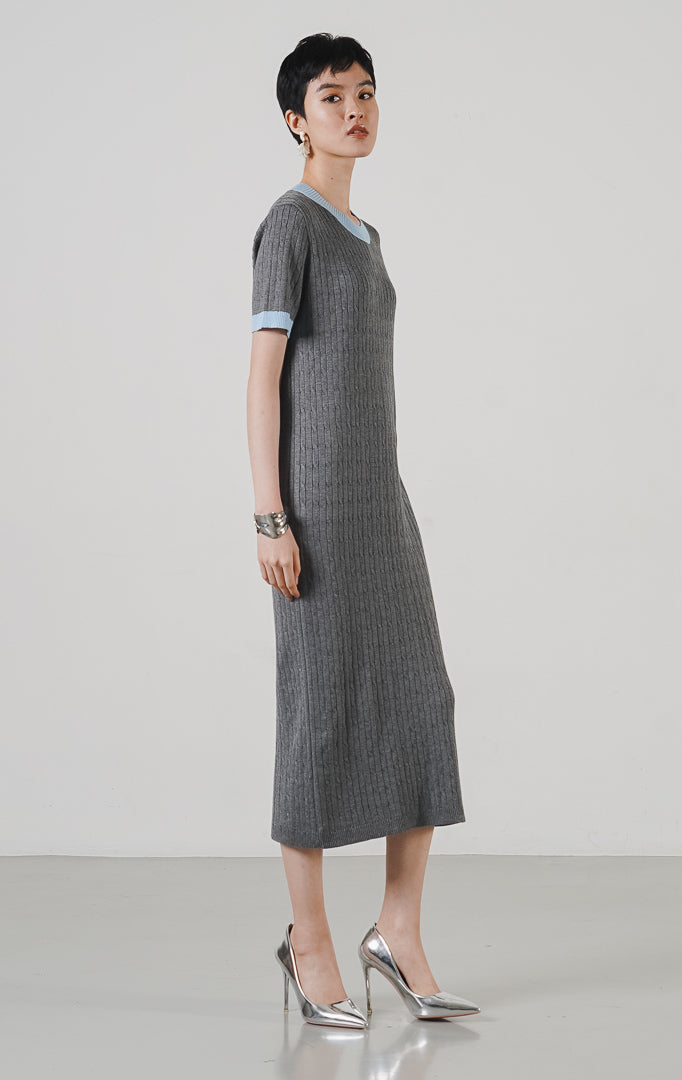 Yejin Knit Dress Grey