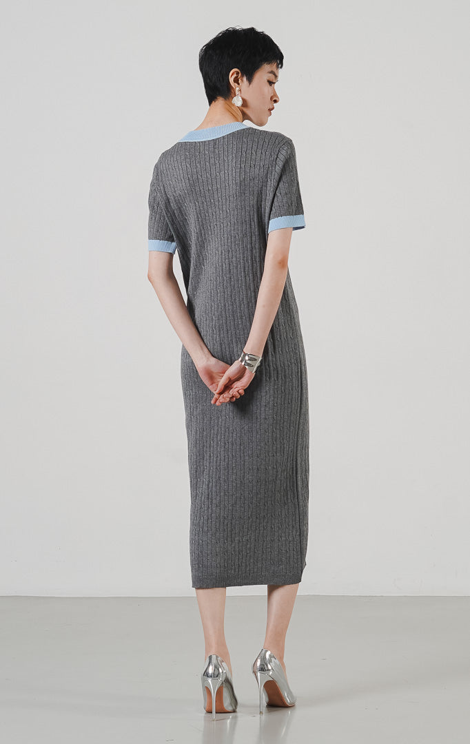 Yejin Knit Dress Grey