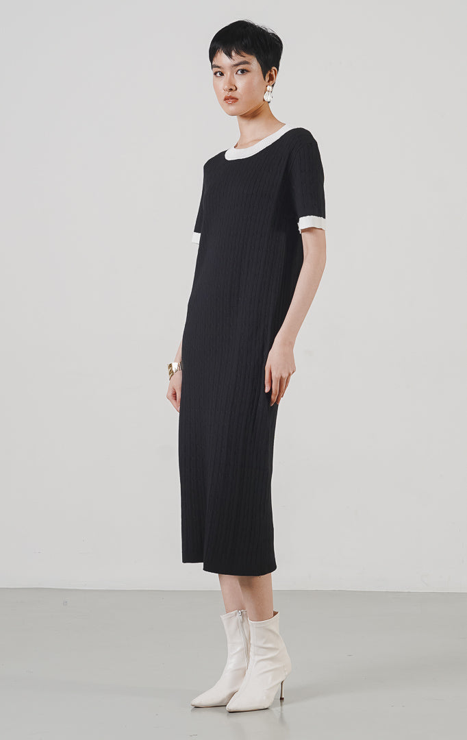 Yejin Knit Dress Black