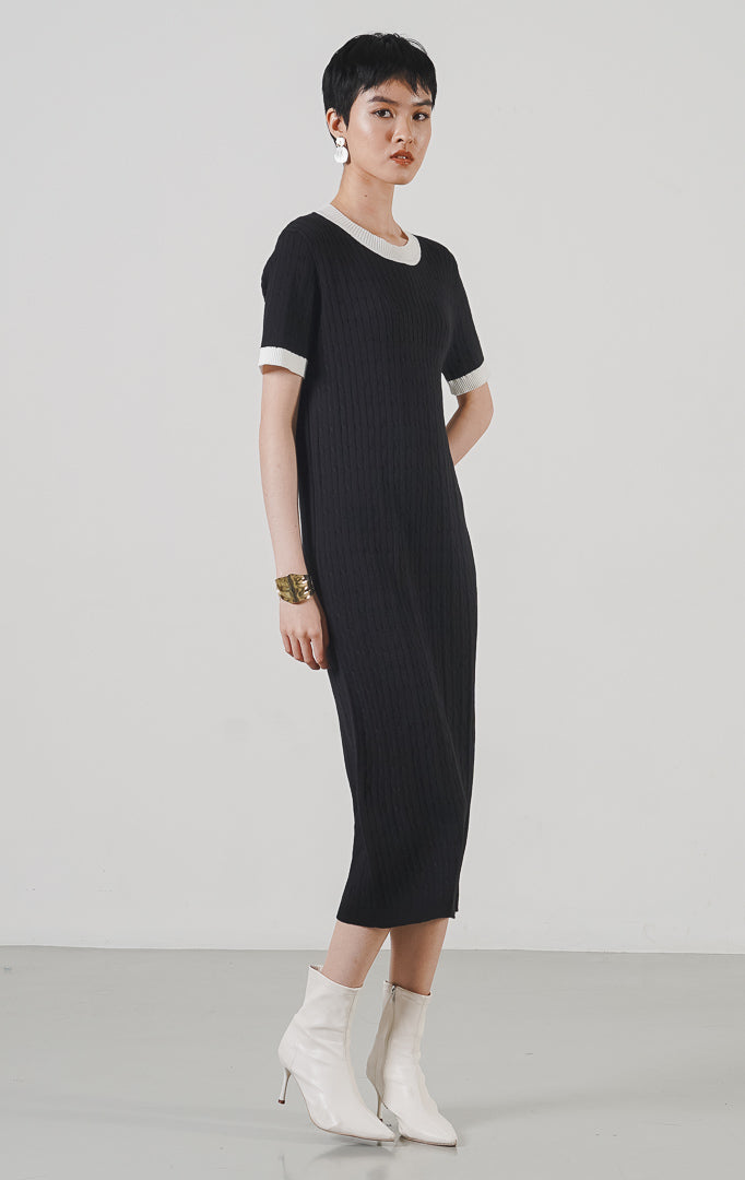 Yejin Knit Dress Black