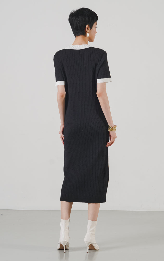 Yejin Knit Dress Black