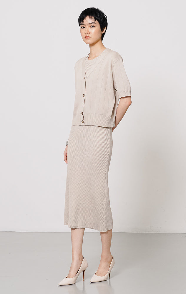 Sharon Dress Set Khaki