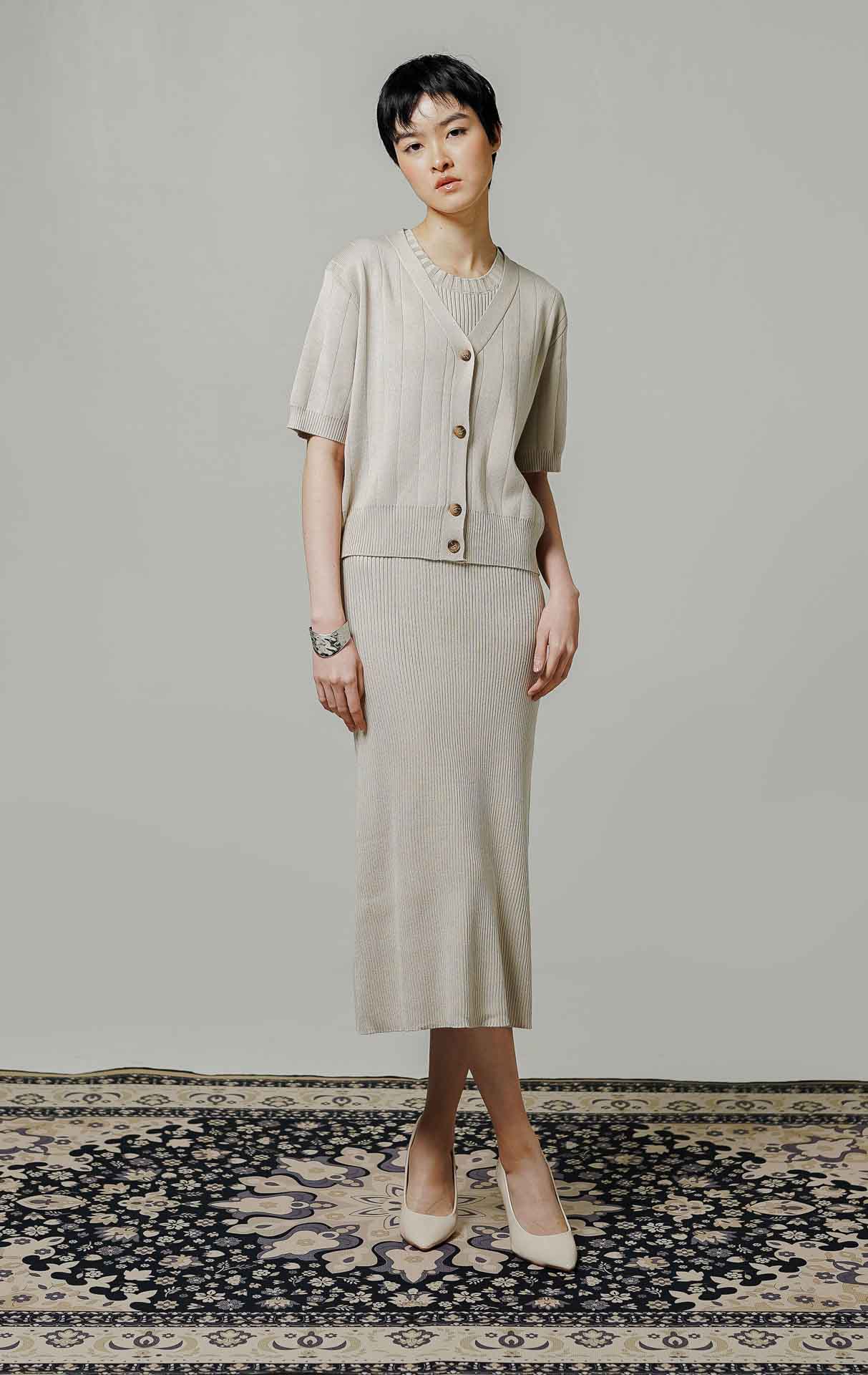 Sharon Dress Set Khaki