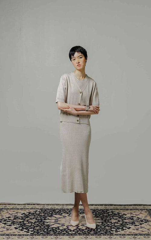 Sharon Dress Set Khaki