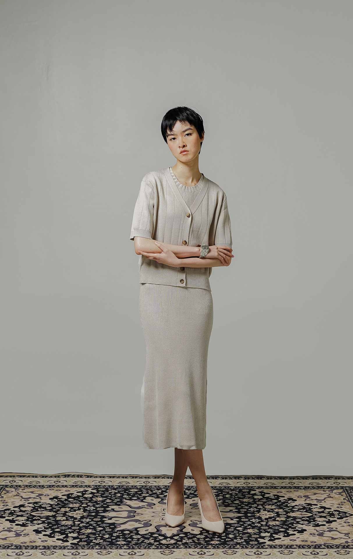 Sharon Dress Set Khaki