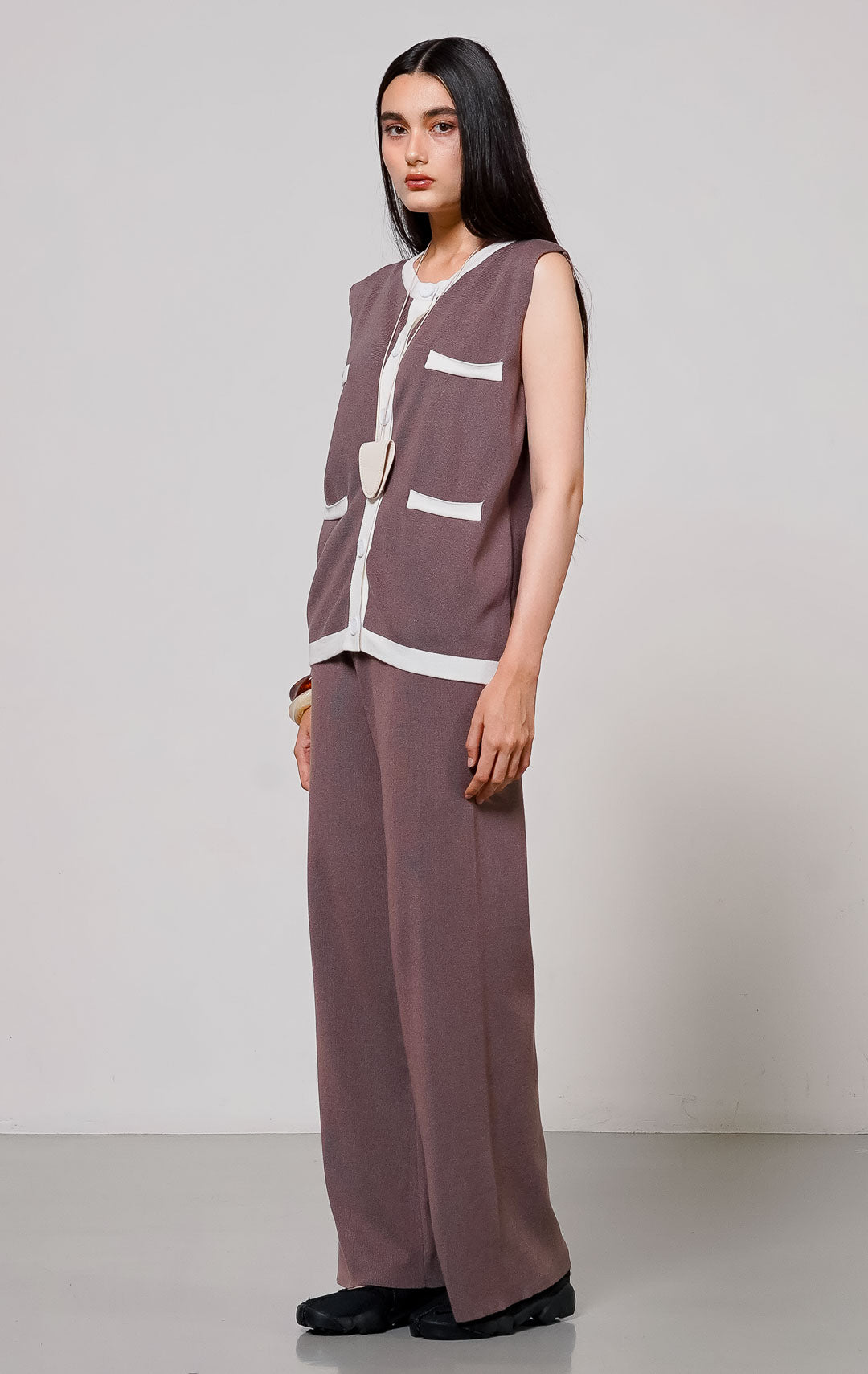 Elena Knit Set Brown