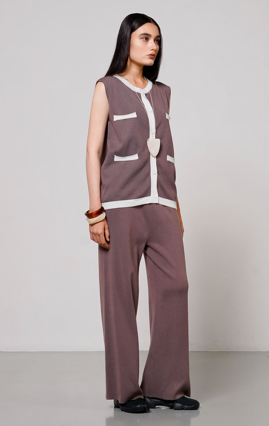Elena Knit Set Brown
