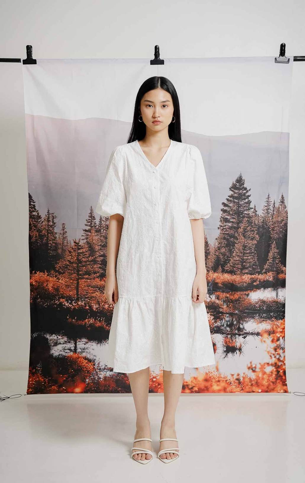Nicola Dress White