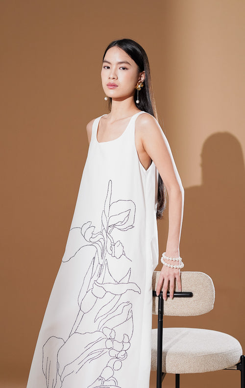Mitchell Dress White