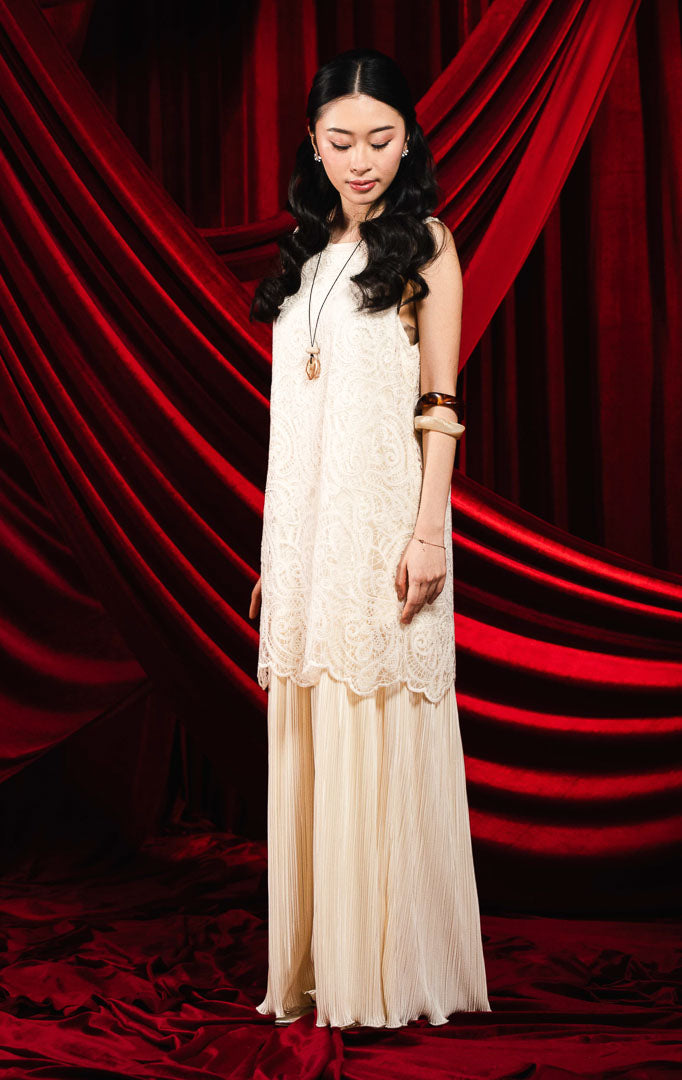 CNY Orchid Dress Ivory