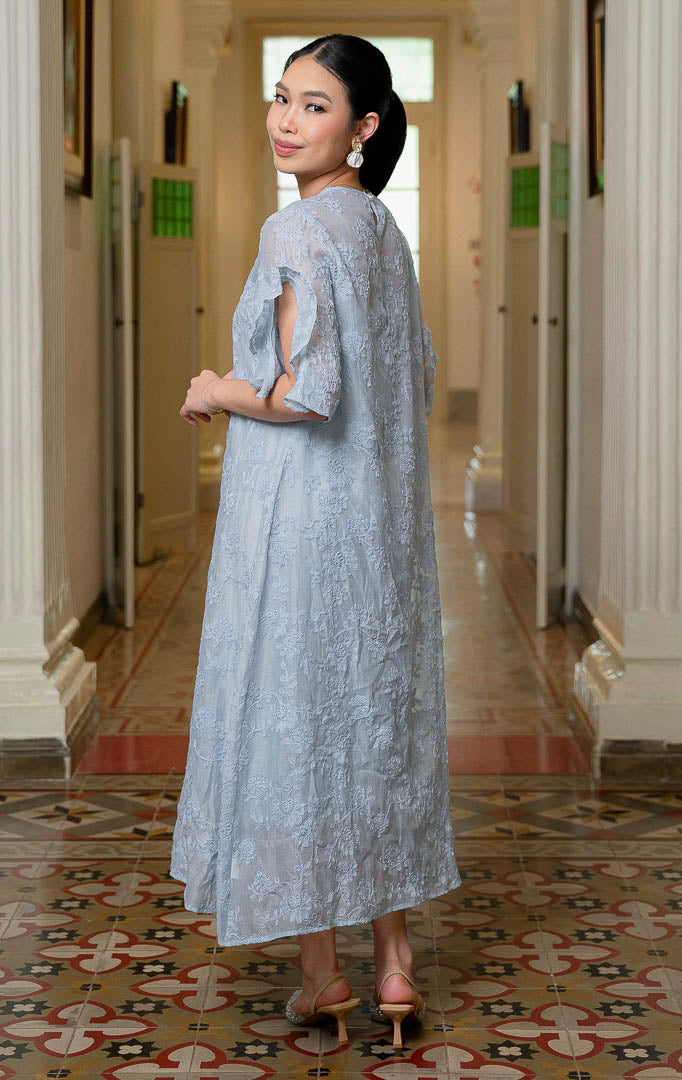 EID Ghazal Dress Blue