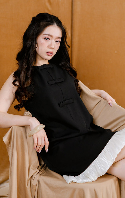 CNY Begonia Dress Black