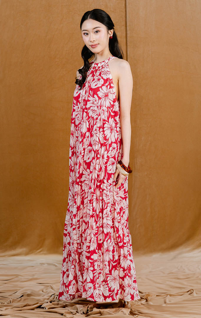 CNY Hibiscus Dress Red