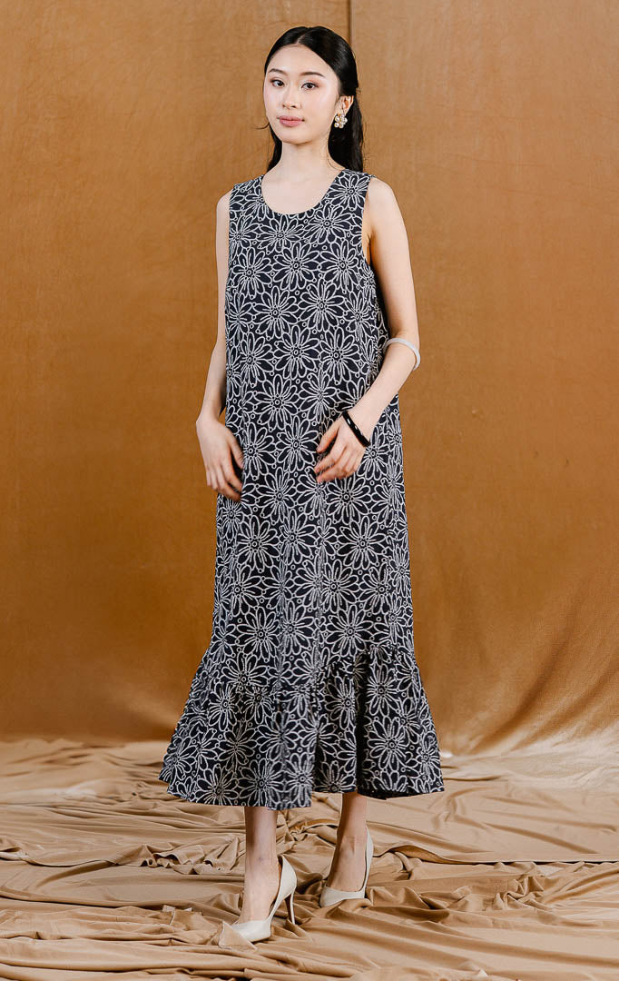 CNY Marigold Dress Navy