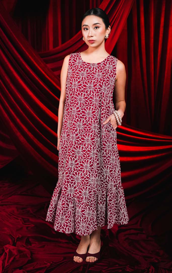 CNY Marigold Dress Red