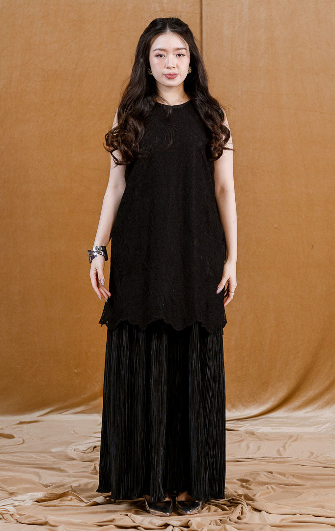 CNY Orchid Dress Black