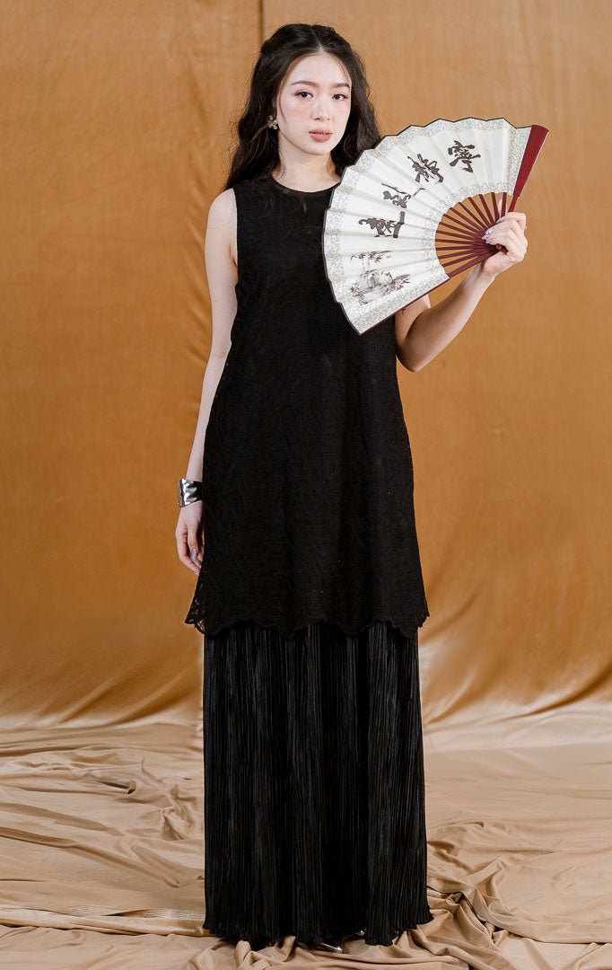 CNY Orchid Dress Black