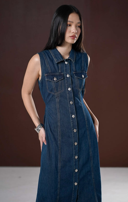 Vivienne Dress Dark Denim
