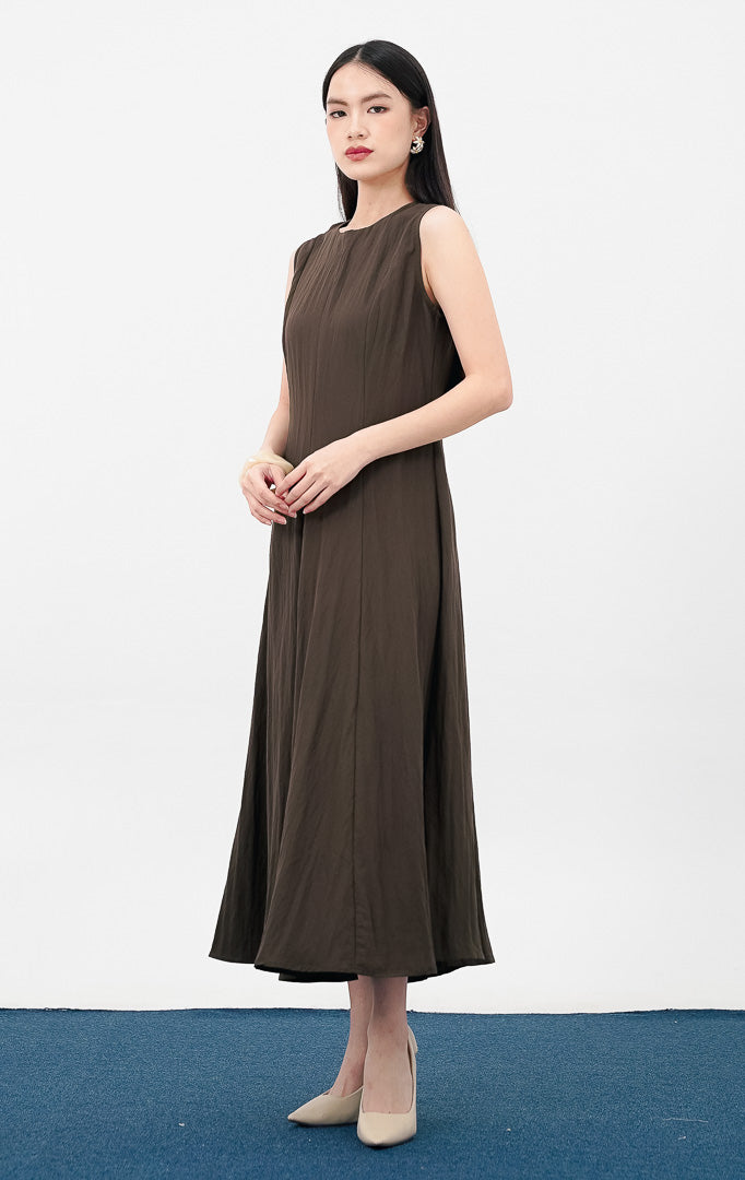 Callan Dress Dark Brown