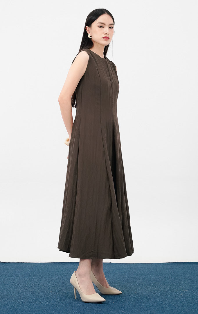 Callan Dress Dark Brown