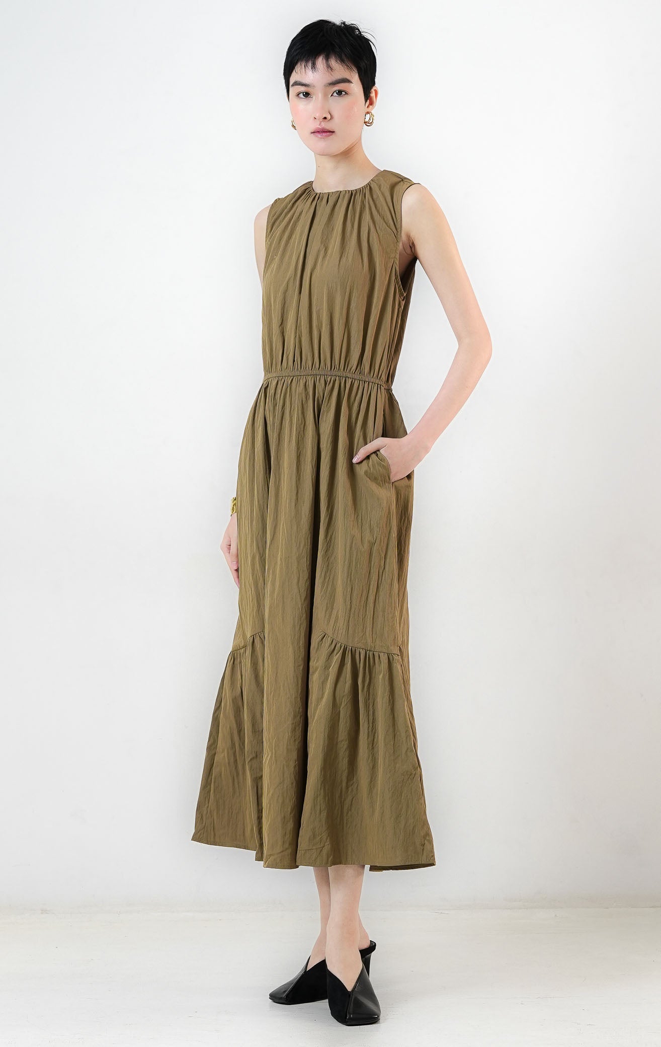 Persephone Dress  Light Brown
