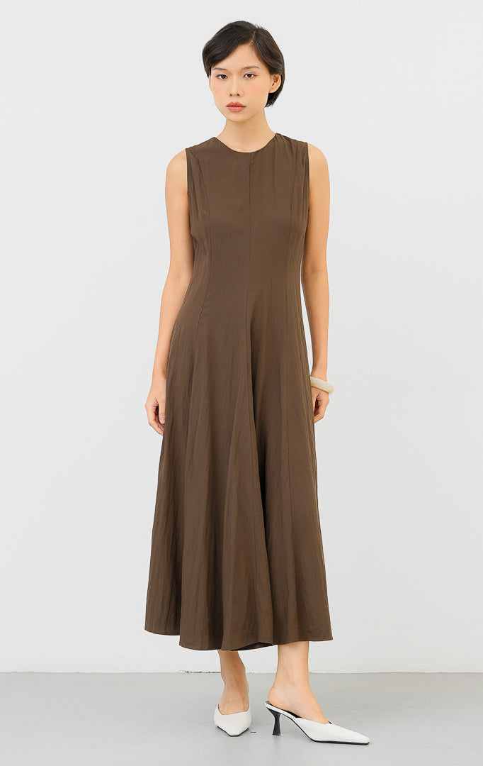 Callan Dress Dark Brown