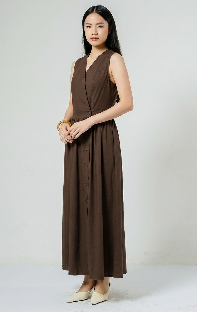 Monrow Dress Dark Brown