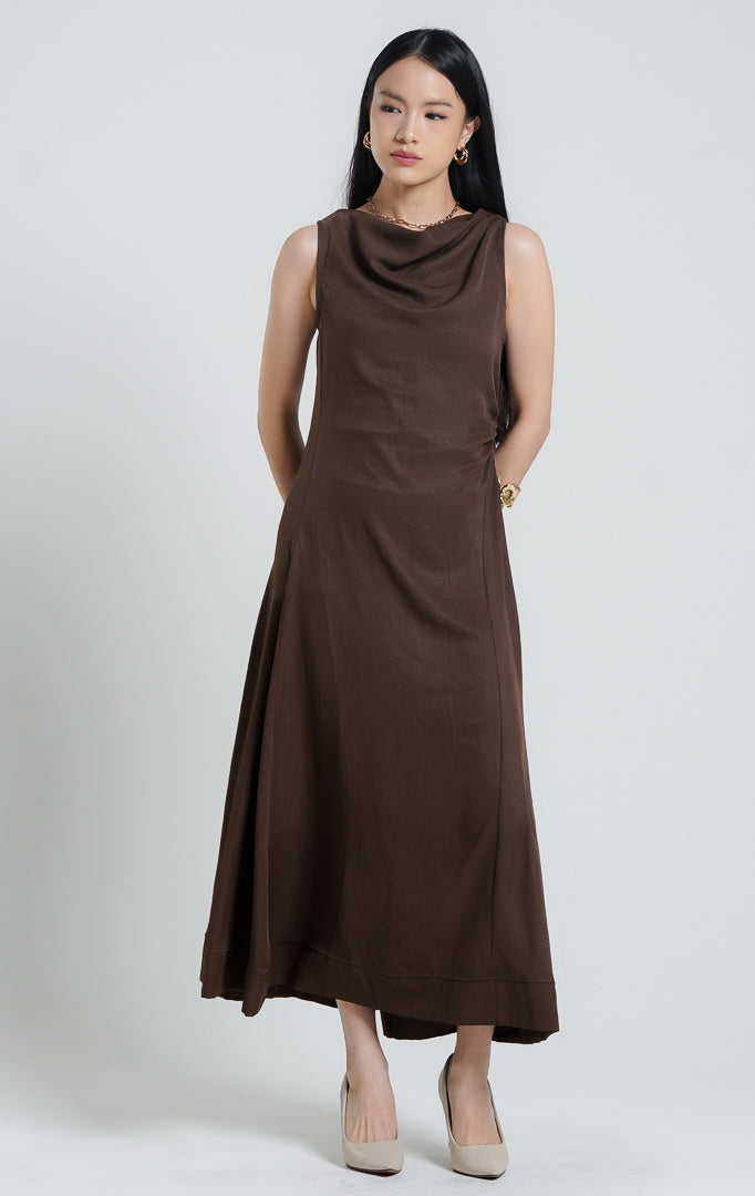 Livie Dress Dark Brown