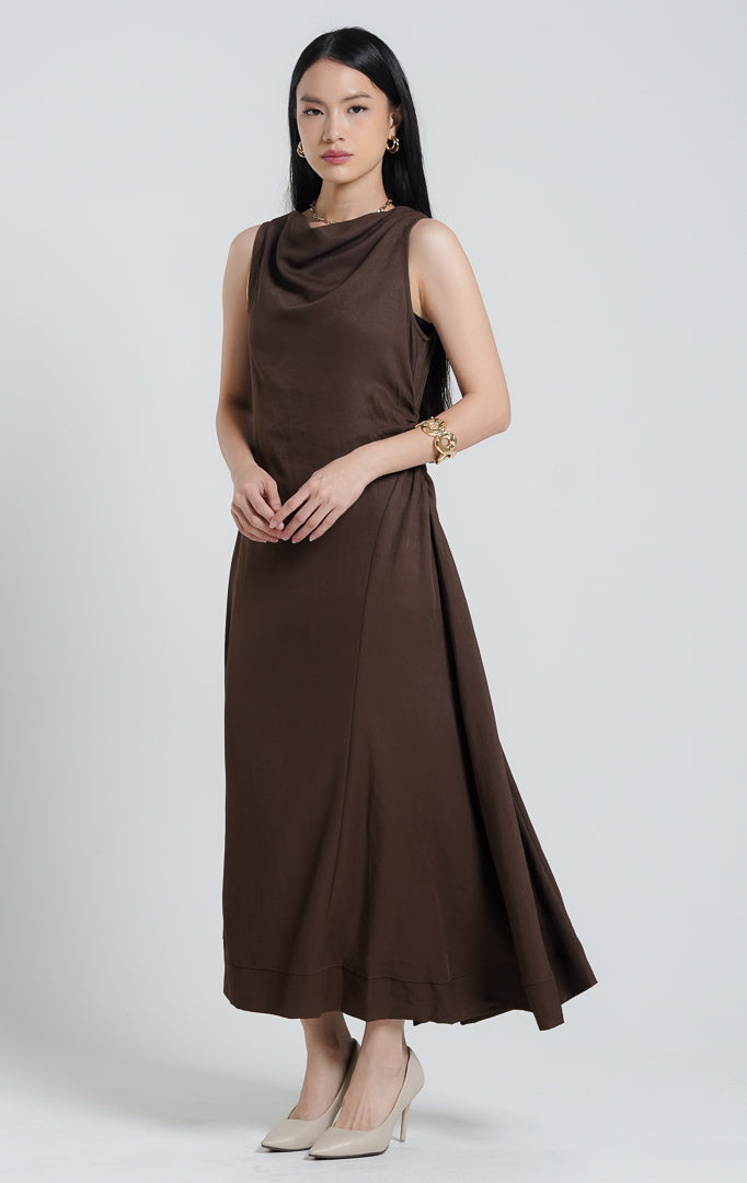 Livie Dress Dark Brown