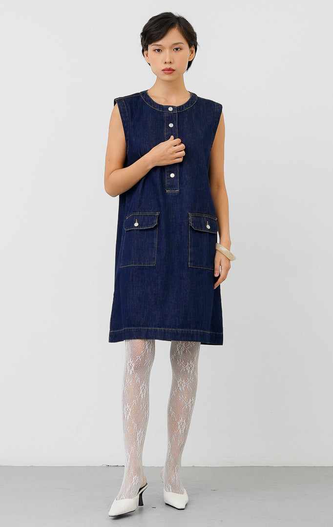 Winnie Dress Dark Denim