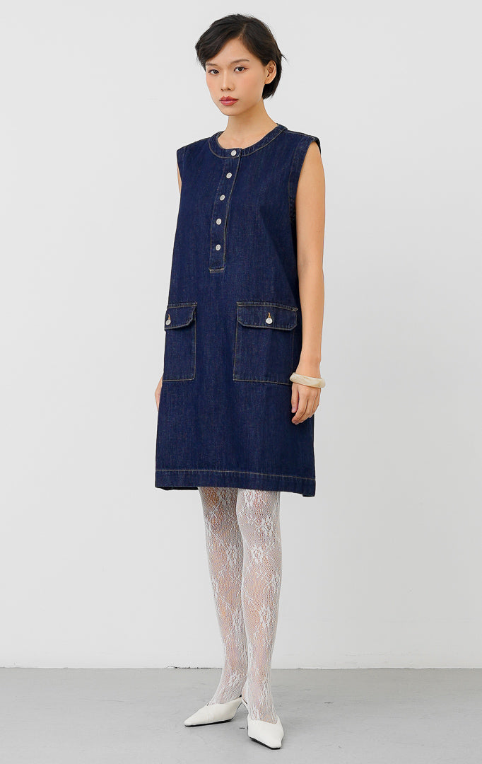 Winnie Dress Dark Denim