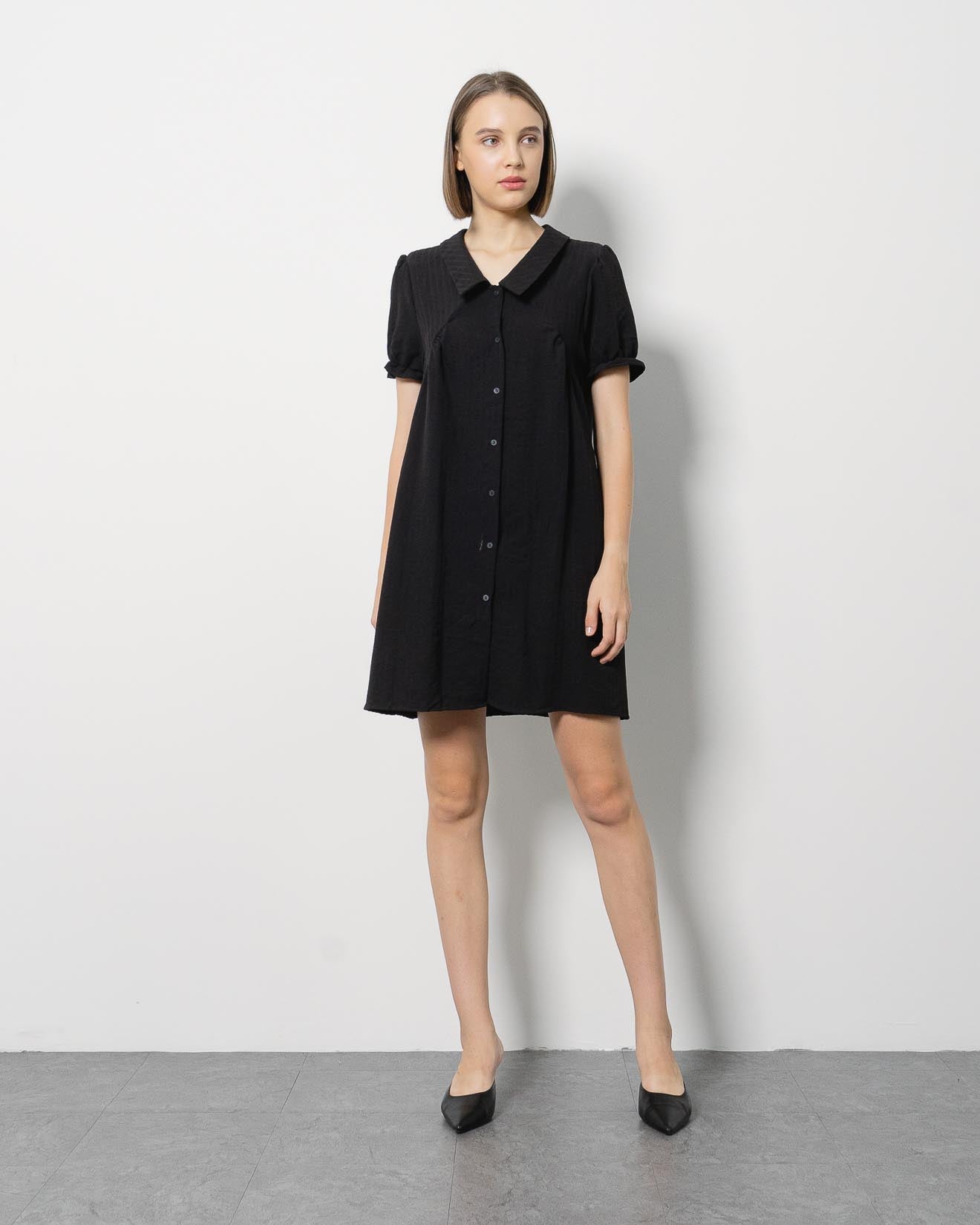 Eleni Black Collar Dress – 786306