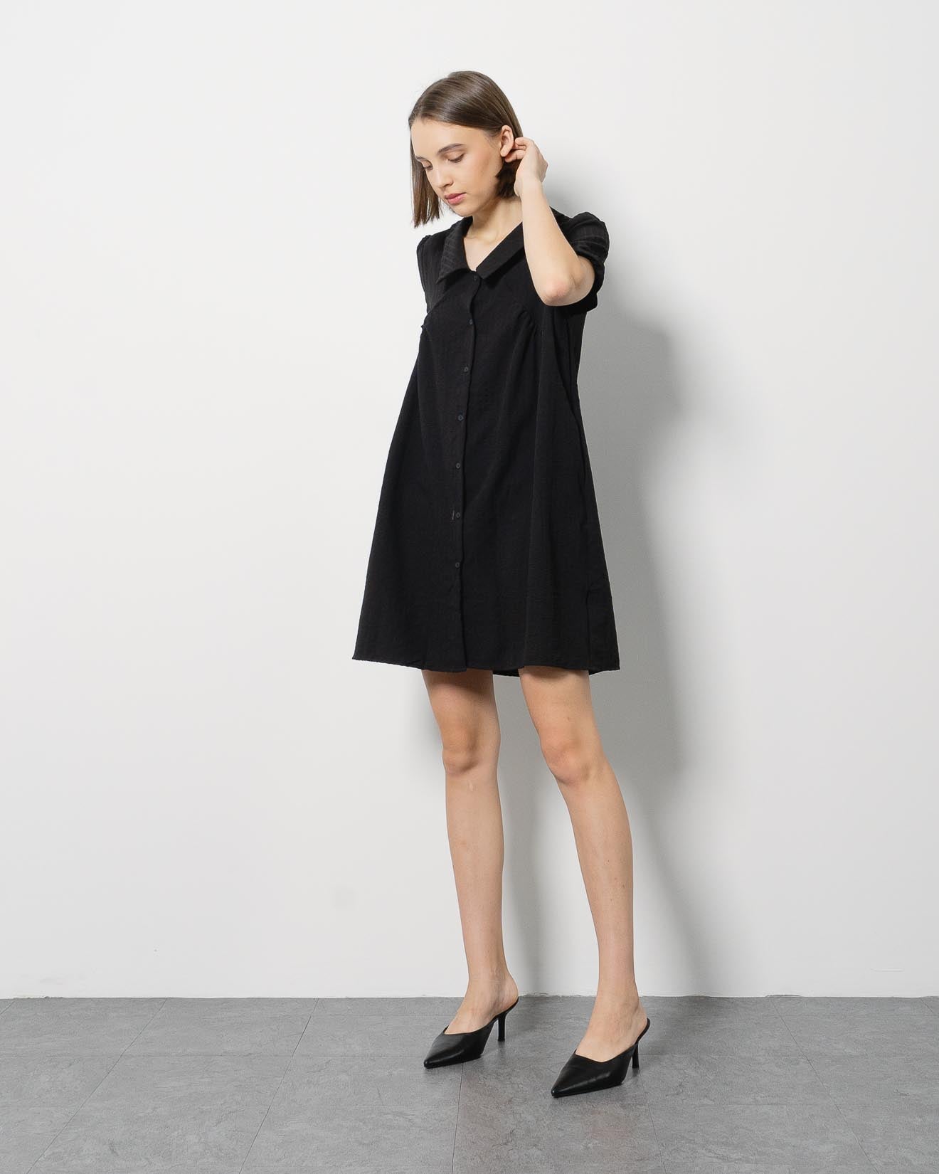 Eleni Black Collar Dress – 786306