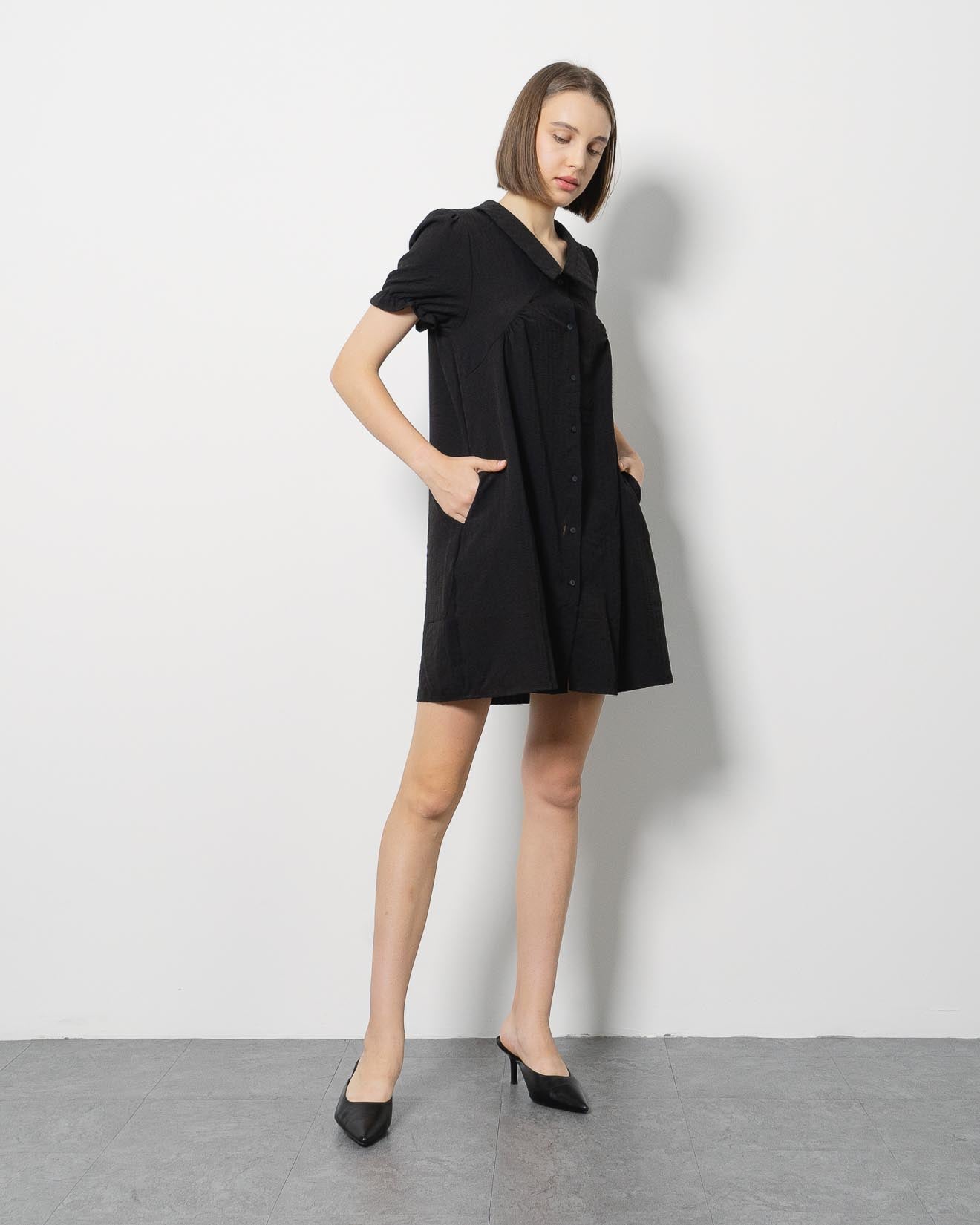 Eleni Black Collar Dress – 786306