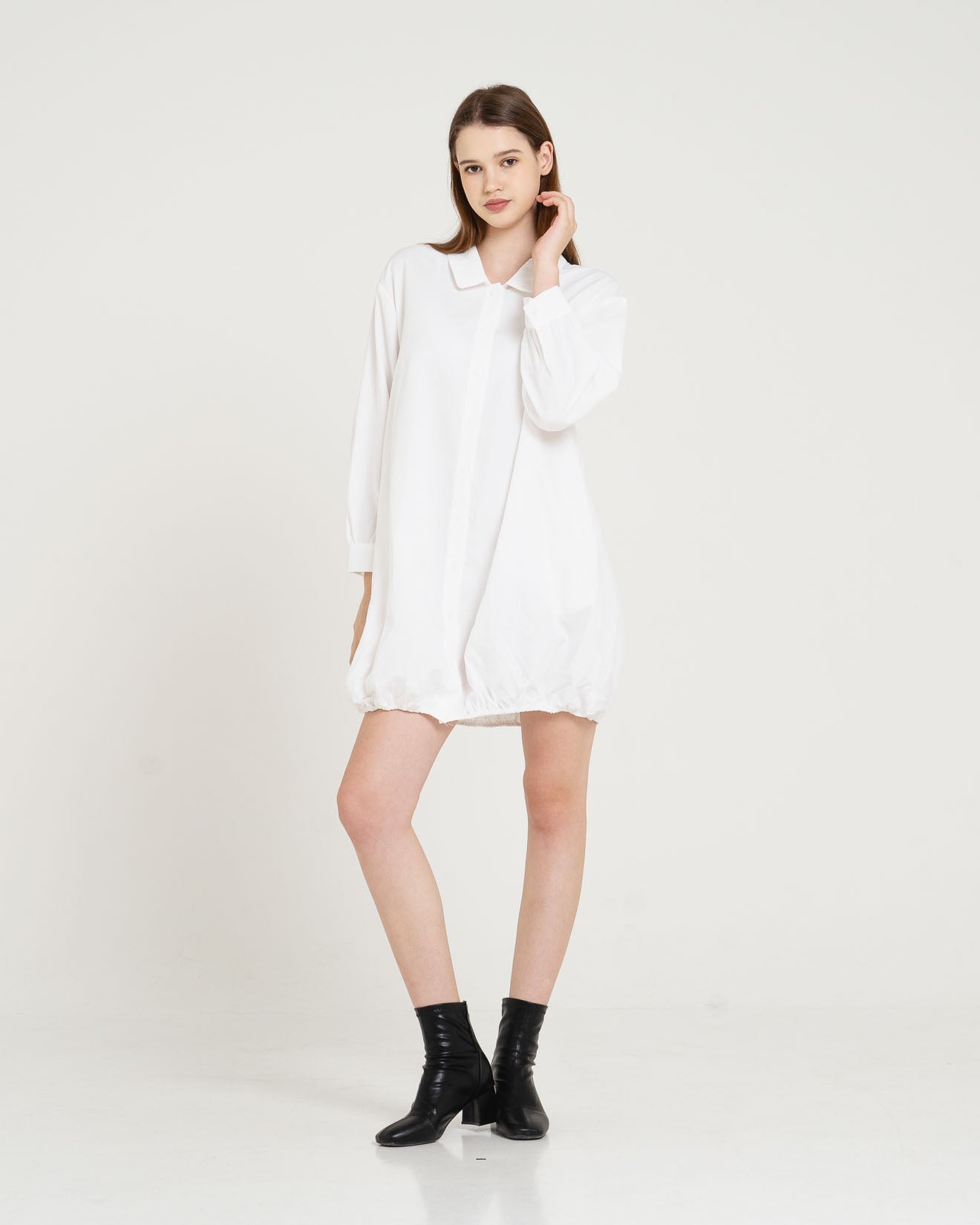 Gleen Oversized Shirt White Dress – 786924