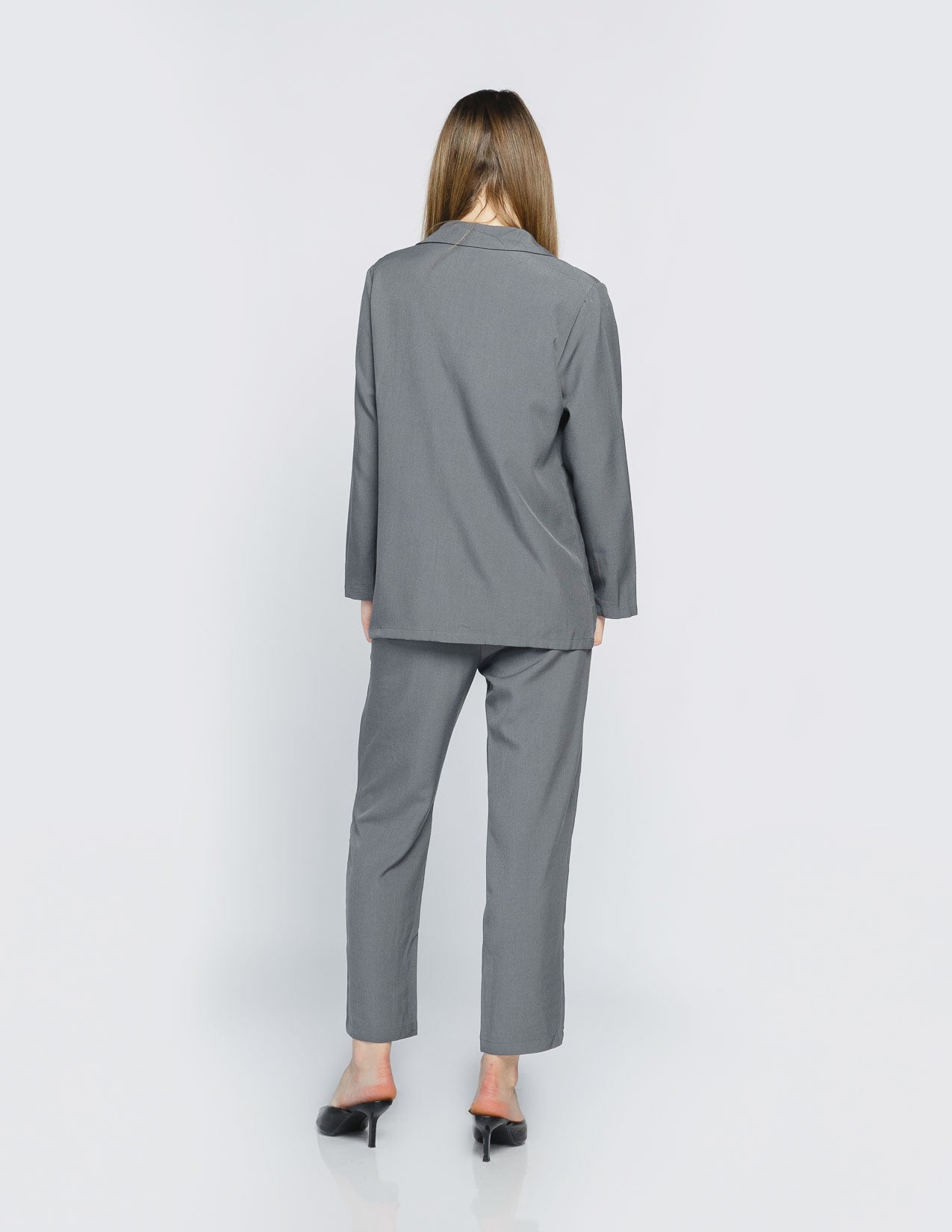 Queenela One Set Grey Blazer - 787909