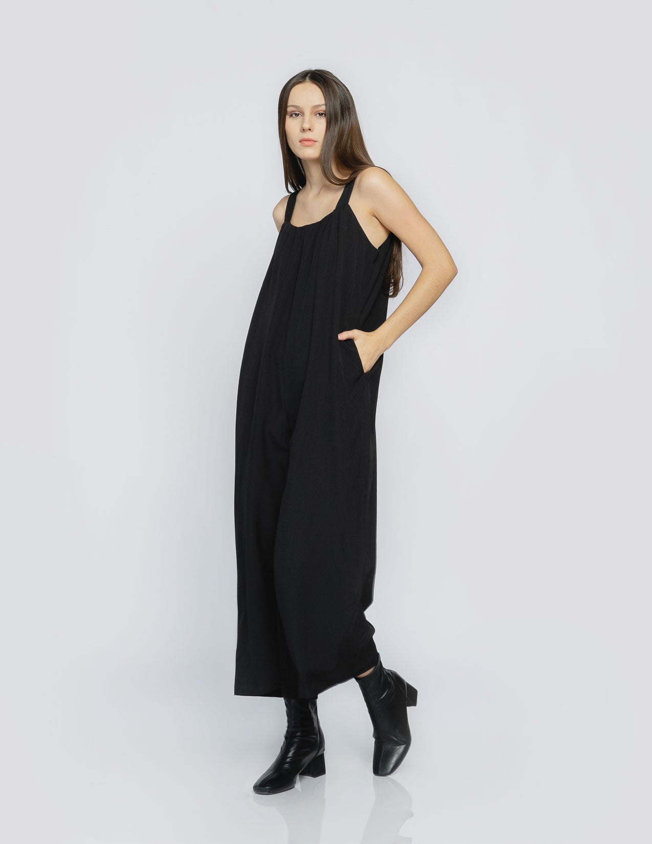 Sabine Wide Leg Black Jumpsuit - 787922