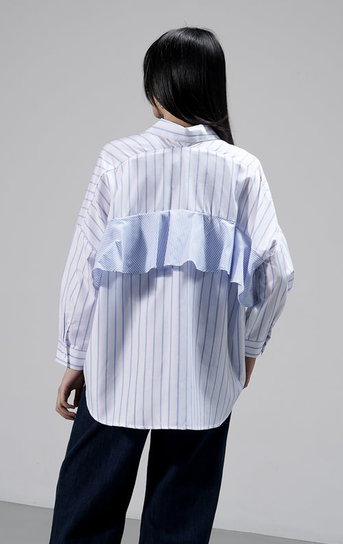 Dayle Big Stripe Top Blue