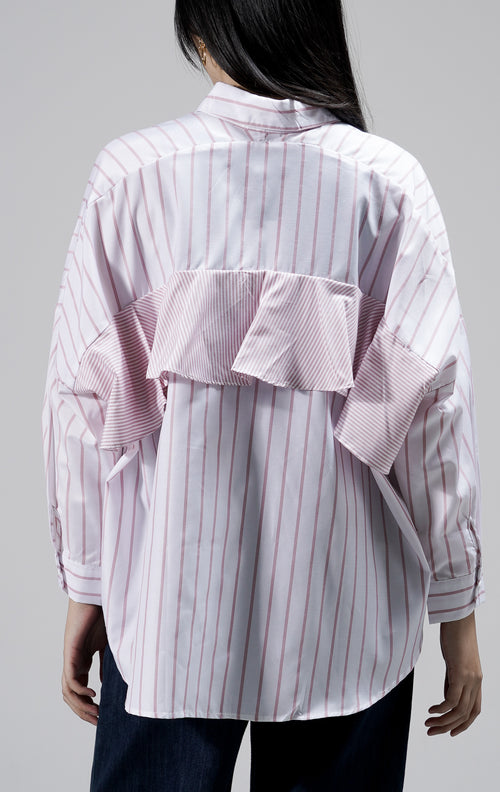 Dayle Big Stripe Top Pink