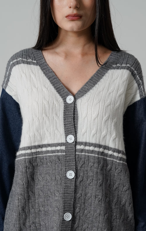 Adelyn Knit Cardigan Grey