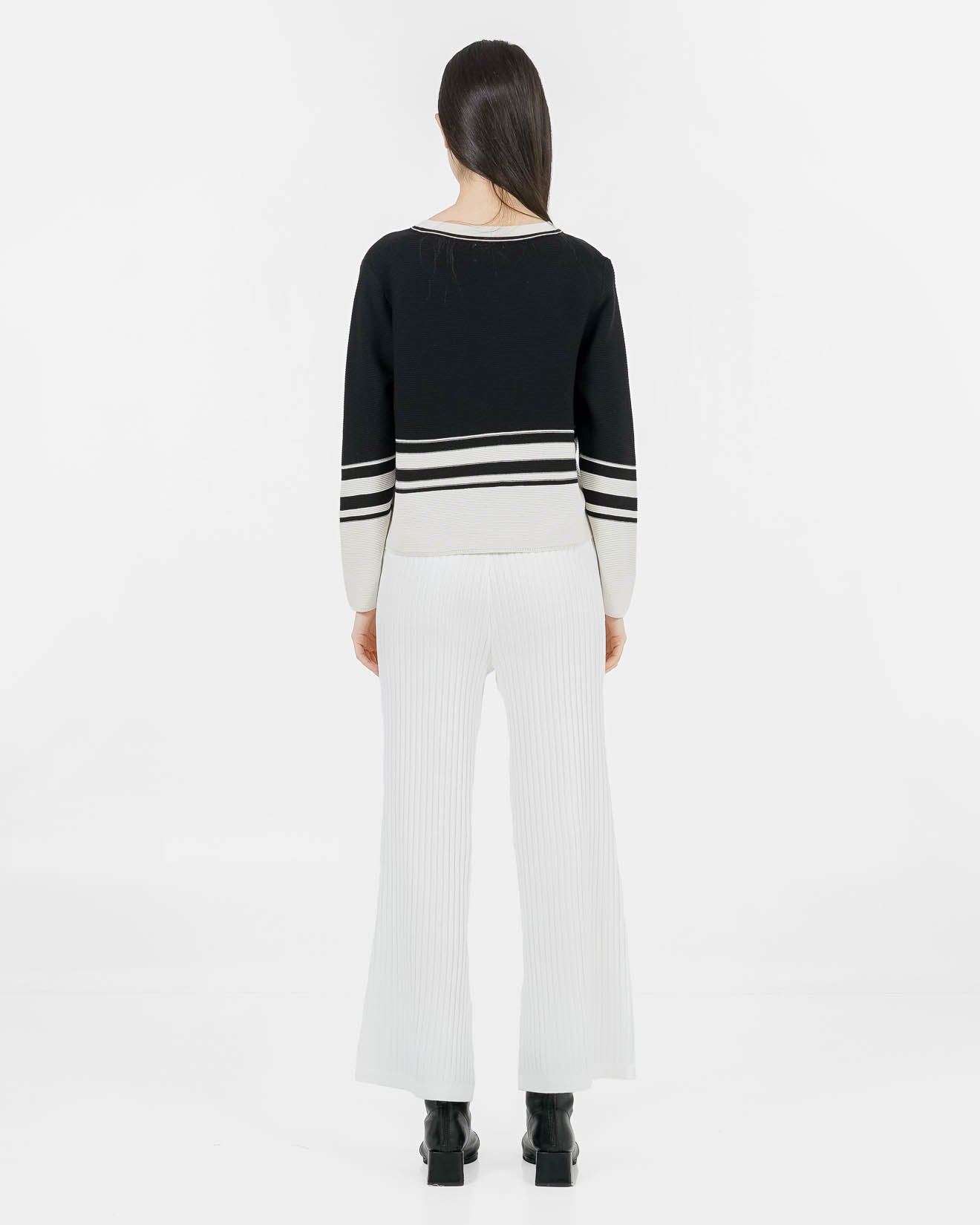 Isabel Cardigan Black Striped