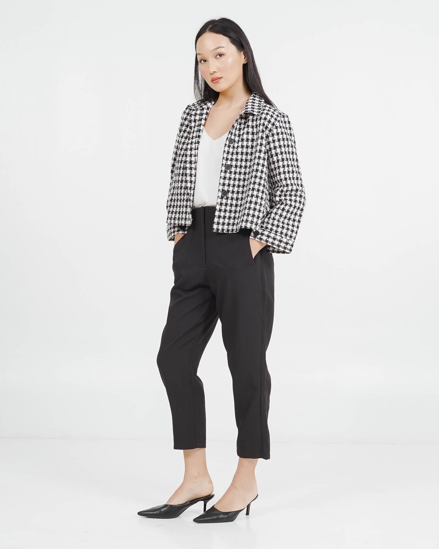 Tiara Gingham Outer Black