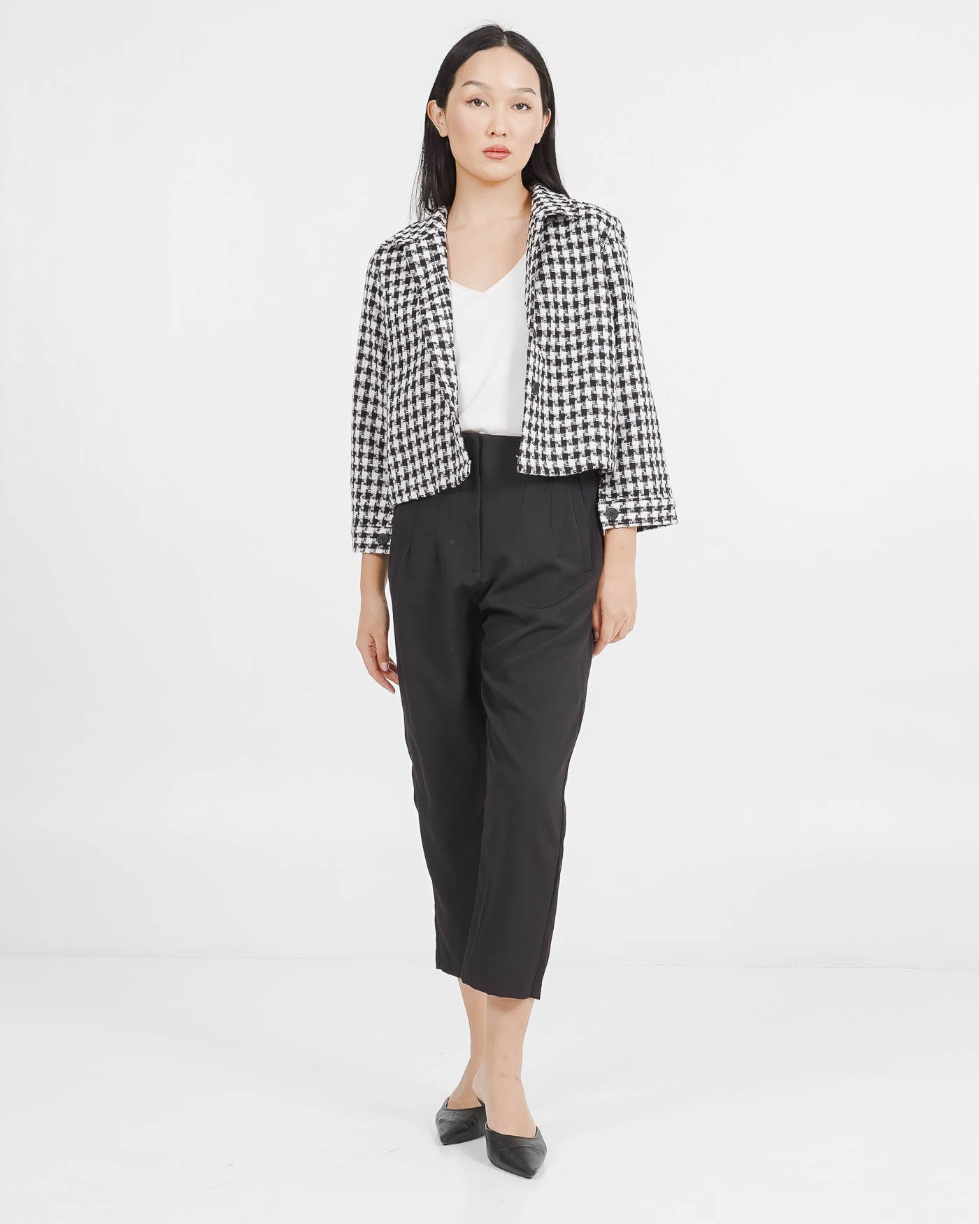 Tiara Gingham Outer Black