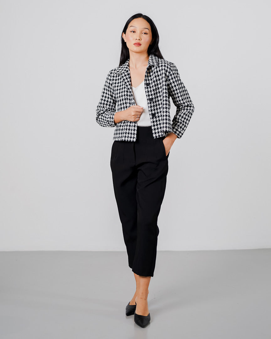 Tiara Gingham Outer Black