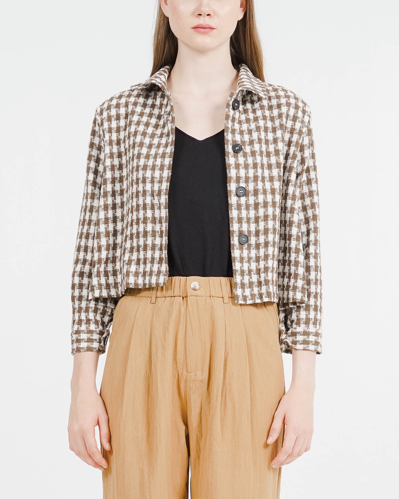 Tiara Gingham Outer Brown