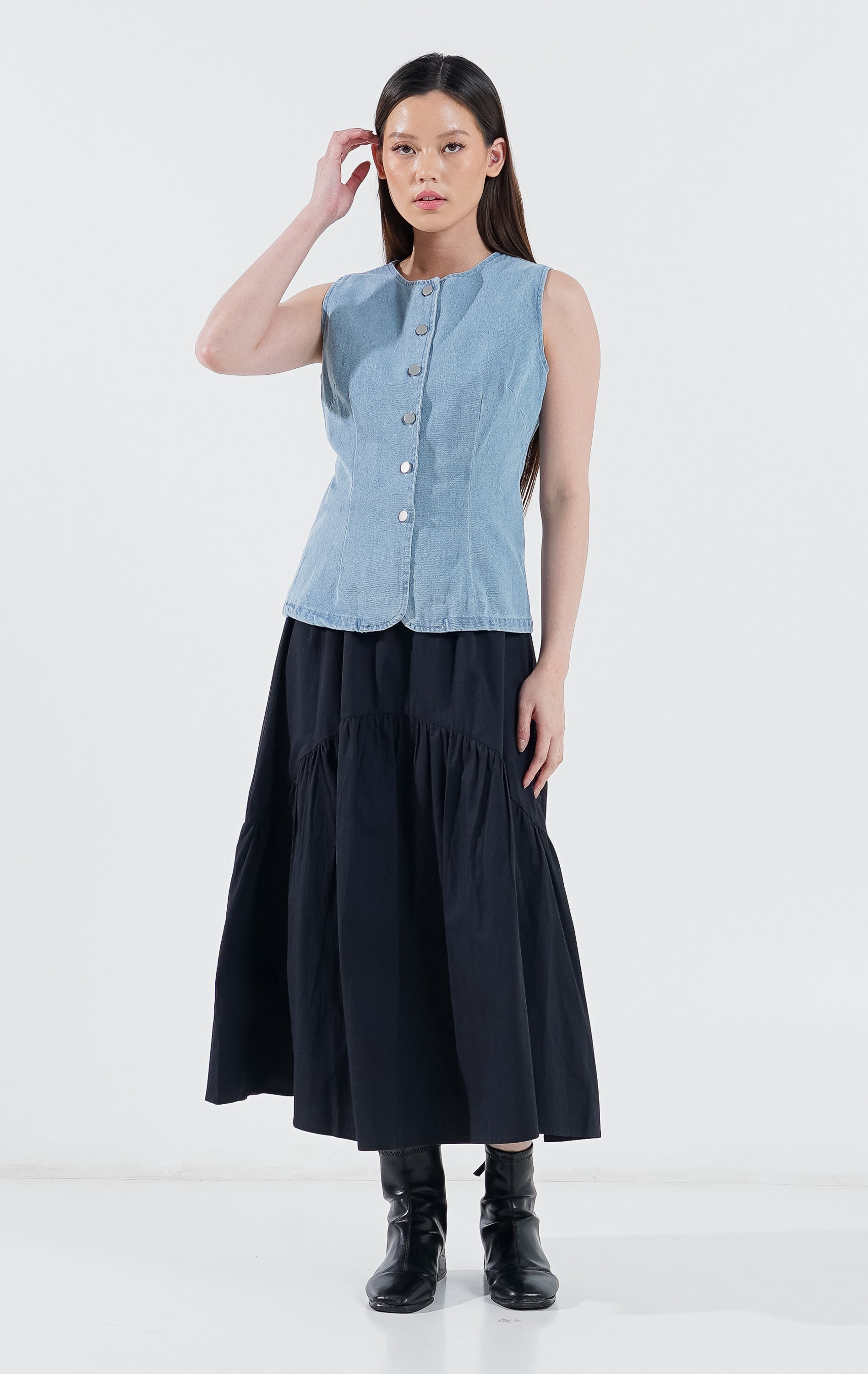Virly Top Light Denim