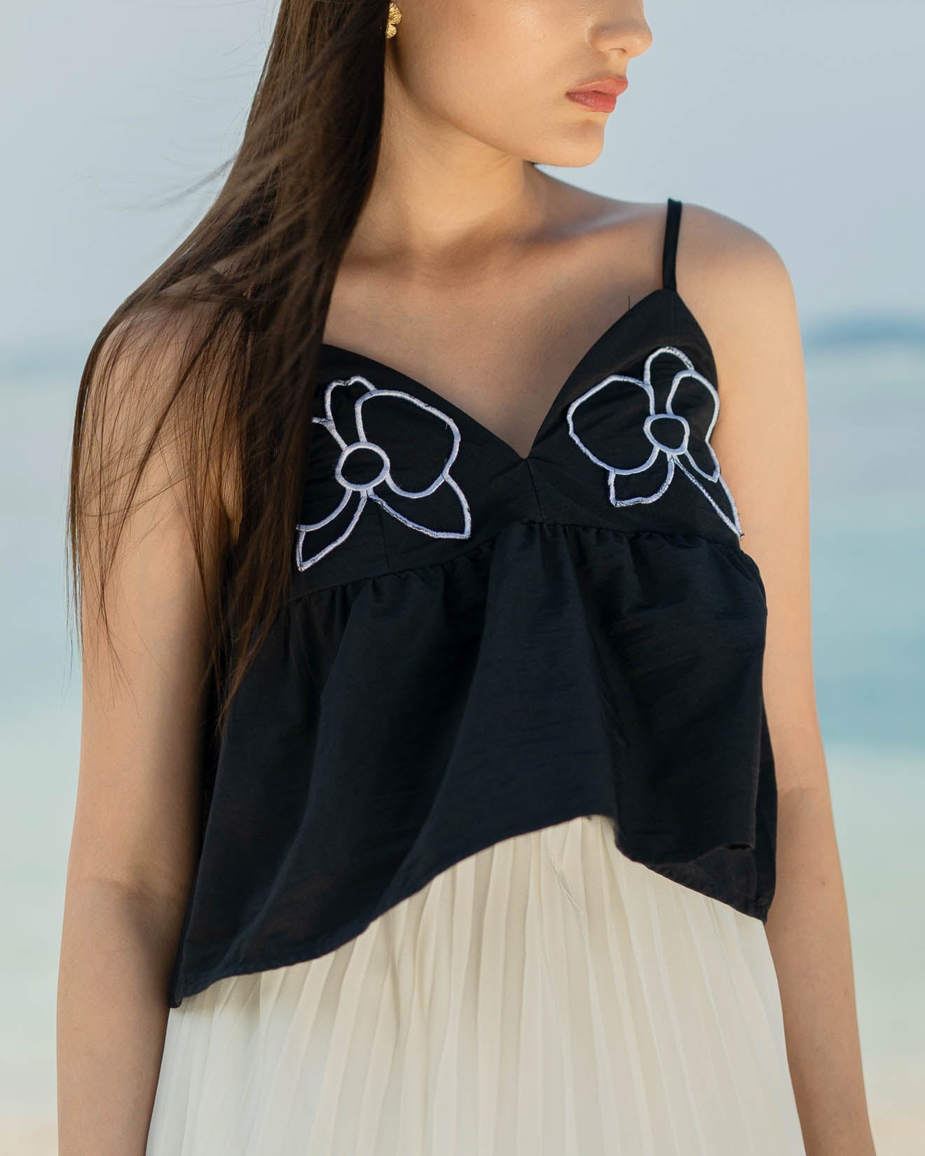 Orchid Top Black Top