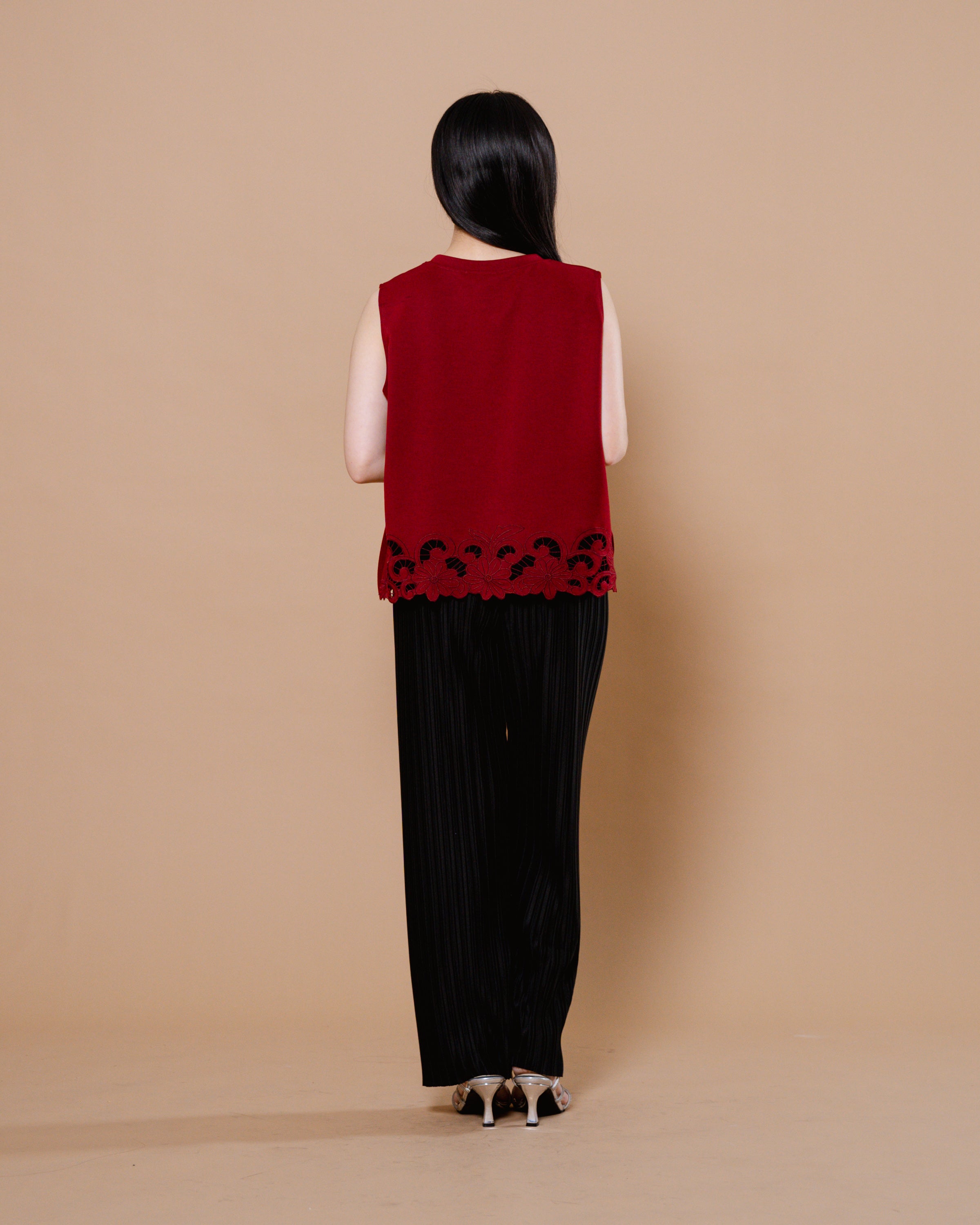 CNY Dynasty Top Maroon