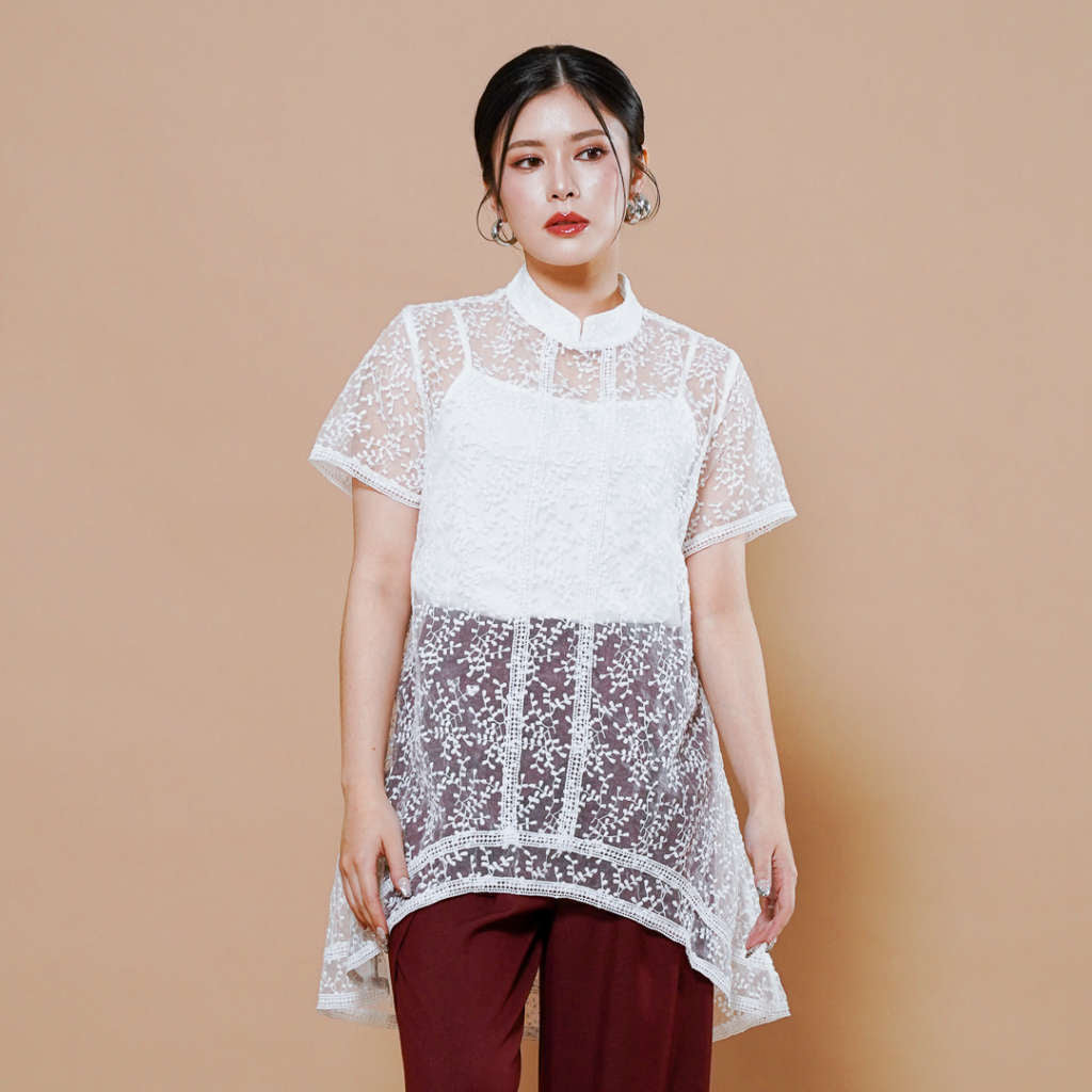 CNY Lunar Bloom Top White